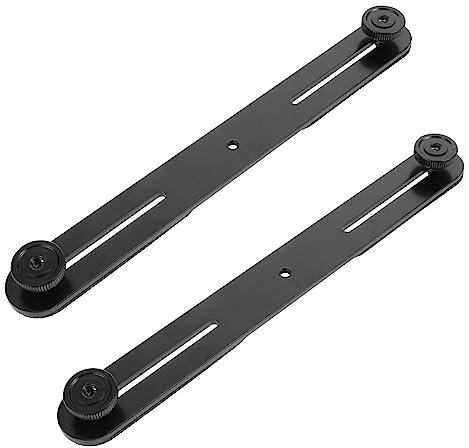 ibasenice 2 Stücke Doppelkopf-mikrofonstativ Mikrofonhalter Für Ständer Löten Aufnahme Mikrofon Schwanenhals Stativhalterung Multi Doppelt Bausatz Pole Monitor Boom Black Aluminiumlegierung