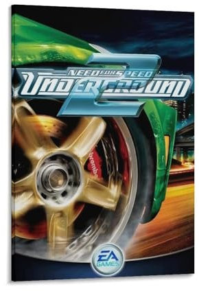BNVJFNE Need for Speed – Underground 2 Spiel-Poster, Leinwand, Poster, Schlafzimmer, Dekoration, Landschaft, Büro, Raumdekoration, Geschenk, 60 x 90 cm