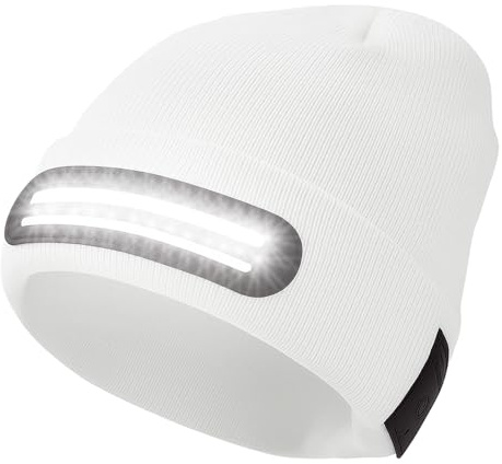 GRACETOP LED Beanie Beleuchtete Mütze mit Licht,Wiederaufladbare Winter Warm LED Haube mit Lampe für Angeln,Jogger,Camping,Laufen,Geschenke für Männer Frauen