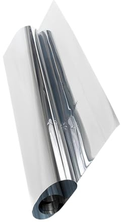 WEKADRIN One-Way Window Film Silver Mirror Tint Heat Insulation Privacy Film for Home Office Kitchen Sliding Doors Static Cling Reusable