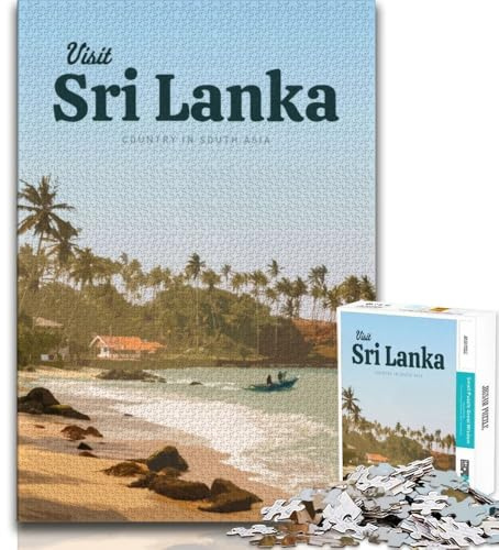 Besuchen Sie Sri Lanka Puzzles für Erwachsene und Teenager Anspruchsvolles Spiel und Familienspiel ganze Familie 50x75cm
