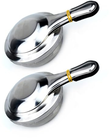 2 Stück kleine Stahl Alkohol Herdbrenner für Outdoor Camping, Fondue, effiziente Heizung, tragbar, mit Sicherheitsabdeckung, Stahl Fonduebrenner