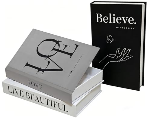 OPEIXSAYKOC 3er Set Deko Buch Box Aufbewahrung, Decorative Book Box