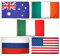 Digni Kit Drapeaux Coupe du Monde de Rugby 2011, Poule C 90 x 150 cm