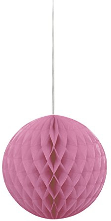 Solid Hot Pink Paper Honeycomb Ball (20cm) 1 Piece - Hanging Decoration, Versatile & Elegant Party Decor