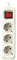 SILVER ELECTRONICS 9640 Regleta Tomas con Interruptor, Blanco, 3 Enchufes / 1, 5 Metros