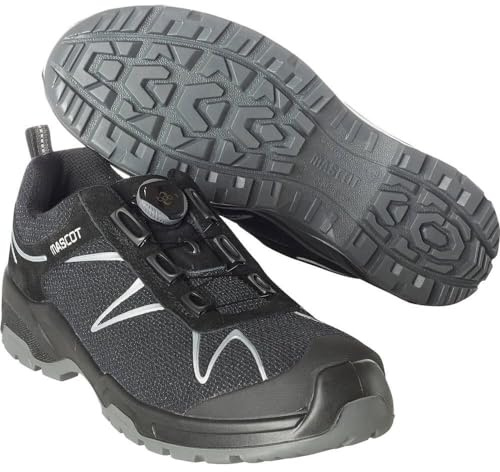 Mascot Sicherheitshalbschuh, F0122-771-09880-1044, Unisex-Erwachsene Sicherheitsschuhe, Mehrfarbig (Schwarz/Silber), 44 EU (9.5 UK)