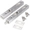 IGNPION Pack of 2 Door Flush Bolt Latch Lock Concealed Door Bolt Security Lever Action 304 Stainless Steel Brushed Slide Latch with Strike and Screws - Perfect for Wooden French Doors (15cm in Length)
