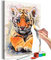 murando - Malen nach Zahlen Tiger 40x50 cm Malset mit Holzrahmen auf Leinwand für Erwachsene Kinder Gemälde Handgemalt Kit DIY Geschenk Dekoration n-A-0305-d-a