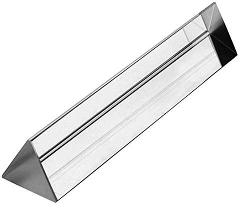 Sourcemall Optical Glass Triangular Prism for Teaching Light Spectrum Physics and Photo Photography Prism, 150mm