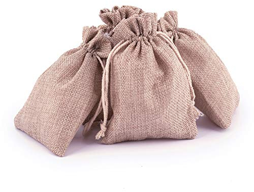 pajoma Adventskalender Jute Beutel Natur / Beige, 10 x 13 cm Säcke zum Befüllen 24 Stück