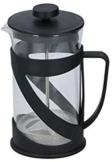600ml Glass Cafetiere French Coffee Maker Press with Black Plastic Base