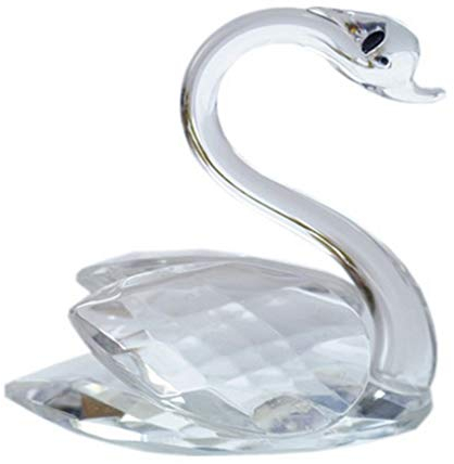 Fenteer Tiere Figur Figuren Glasfiguren Tischdeko als Gastgeschenk und Mitgebsel, Einzel Schwan