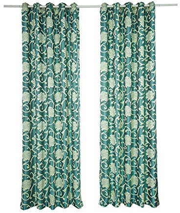 Boyouth Jacquard Verdunkelungsvorhänge, Ösenschal für Wohnzimmer, Schlafzimmer, Hellblau, 2 Paneele, 140 x 240 cm