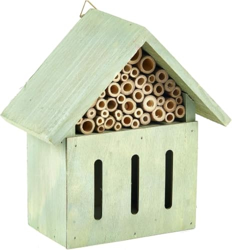 Green Insect & Butterfly Hotel Home House Bees Bugs and Insects Nesting Box