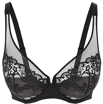 Simone Pérèle Triangel-BH, Vollschale mit tiefem Dekolleté Größe 85D, Farbe Schwarz