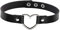 JJDreams Herz Choker Damen Leder Choker Halsband Schwarze Choker Gothic Punk Rock Halsband Schmuck