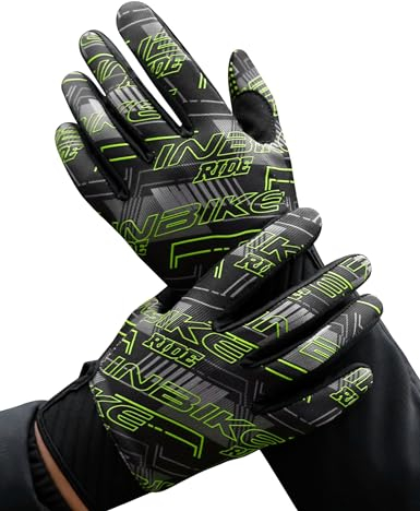 INBIKE Fahrrad Handschuhe Herren Touchscreen Fahrradhandschuhe Rennrad Mountainbike Radsport Bekleidung,Grün,L