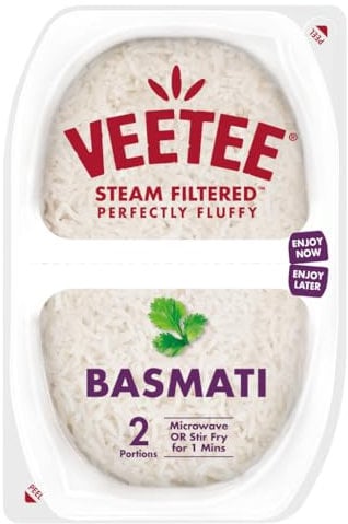 Veetee Steamed Basmati, 2 x 125g
