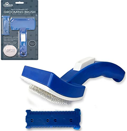 Lizzy Pet Grooming Brush Set | Pets Self Cleaning Slicker Brush for Dogs & Cats | Short Medium & Long Haired Pets Grooming Tool