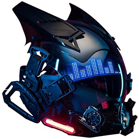 SRYC Cyberpunk LED Helmet - Cosplay Prop Halloween Mask for Cyber Punk Theme