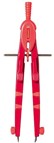 PARTY DISCOUNT NEU BRUNNEN Schnellverstell-Zirkel Tasten rot Ø370mm