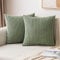 MIULEE Kordsamt Kissenbezug Kissenbezüge Dekorative Kissenhülle Moderne Sofakissen Dekokissen Couchkissen Zierkissen Weicher für Sofa Wohnzimmer Schlafzimmer 2er Set 45x45 cm Grasgrün