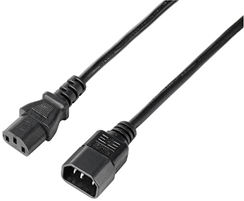 Sygonix SY-5243894 Kaltgeräte Verlängerungskabel Schwarz 5.00 m