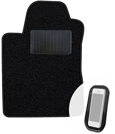 moto-MOLTICO Fahrer Fußmatte Auto Velours Fahrerseite Autoteppiche Schwarz Fahrermatte 1-teilig passend für Toyota Corolla Verso 2004-2008