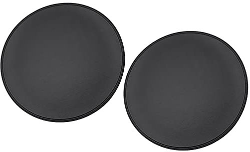 Runde Tischsets aus Leder 2 Stück Platzsets Abwaschbar Platzdeckche für Esstisch den Schwarz 2 Stücke