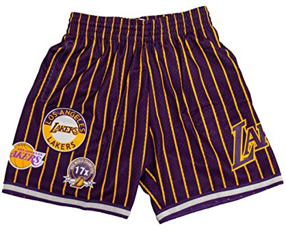 Mitchell & Ness NBA Hometown Mesh Short, Viola/oro, Los Angeles Lakers, S