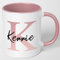 Initial Mug Stylish Initial with Name Personalised Gift 11oz Ceramic Coffee/Tea Cup Birthday, Christmas Day for Mum Mom, Dad, Friends Valentine’s Day Mothers Day Gifts