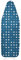 Wool Reversible Fitted Ironing Board Cover - 2 in 1 (Royal Blue)