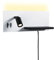 Paulmann 71102 LED Wandleuchte Serra USB C 2700K 650lm / 200lm 230V 5,5 / 1x2,6W dimmbar Weiß matt, Schwarz matt Wandleselampe