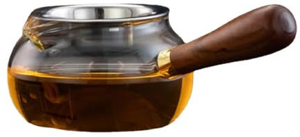YTDJJWLS Colador de té de 260 ml, mango lateral grueso, colador de té, vaso de cristal, filtración, juego de té kung fu