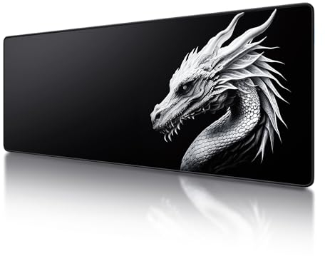 Alfombrilla Ratón, Frotox Alfombrilla Raton Gaming XXL 800 x 300 x 3 mm Desk Mat con Base Antideslizante y Bordes Cosidos, Mousepad para Gaming en Casa (Negro)