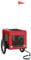 vidaXL Rimorchio da Bici per Animali Rosso e Nero Oxford e Ferro, rimorchio per Bici, rimorchio per Animali Domestici, rimorchio per Biciclette