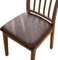 Alishomtll Leather Dining Chair Covers Set of 4/6 PU Chair Seat Slipcovers Waterproof Chair Covers Removable Seat Covers with Fixing Buckle for Dining Room Kitchen Garden Office (Brown, 6pcs)