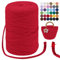 LEREATI T-Shirt Garn 7mm Textilgarn zum Häkeln für Körbe 100m / 250g Bändchengarn Makramee Häkelgarn Stoff Dickes Garn für Taschen Korb Decke, Heimdekoration (Rot)