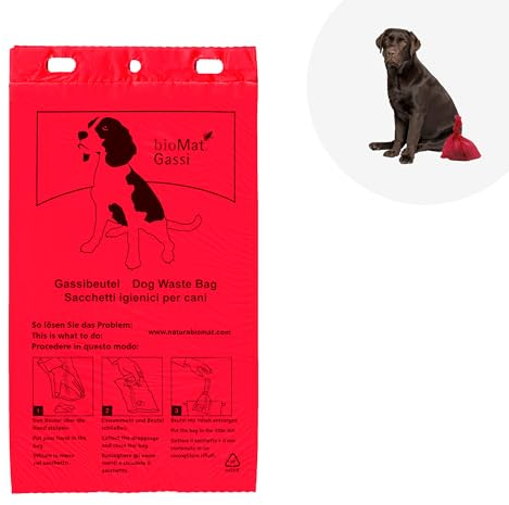 bioMat Hundekotbeutel, 2500 Stk. Gassibeutel, HDPE, Rot, hergestellt in der EU