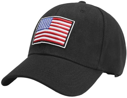 Baseballkappe mit USA-Flagge für Männer und Frauen, niedriges Profil, einfarbig, Dad-Mütze Cap Für Kinder (BK1, One Size)