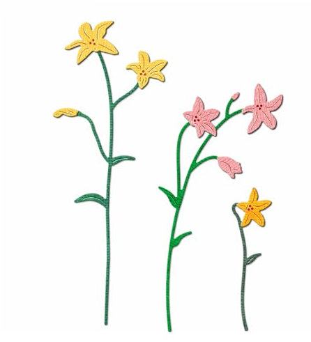 XMZZMX Kleine Blumen-Zweige Stanzformen für Kartenherstellung, Papierprägung, Metall-Stanzschablonen-Set, Vorlagen, Aufbewahrungstaschen, Zubehör, Fotorahmen, Album, DIY, Scrapbooking, Schablonen-Sets