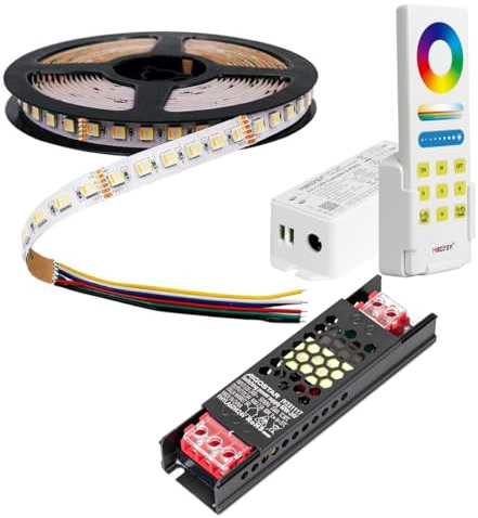10 Meter RGB-CCT LED Streifen 6 Polig 24 Volt 60 LEDs pro Meter incl. Trafo