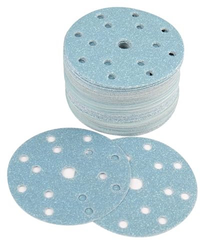 Disque abrasif 150mm, Disques de Ponçage auto-agrippants de 6 Pouces à 15 trous, 100 Disques de Ponçage Ronds, 240 Grains, Tampons de Ponçage Assortis Pour Ponceuse Orbitale Aléatoire