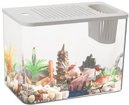 Betta Aquarium, Aquarium-Starter-Sets – Transparente Aquarienschalen, Kleine Aquarien, Kompaktes Aquarium, Dekoration Für Die Fischlandschaft