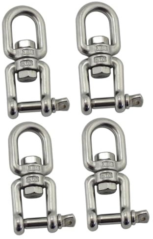 MERRYHAPY 4 Stück Drehhaken hängender Wirbel doppelseitiger drehbarer Ösenhaken Riegel Spinnring Metalle ladeneinrichtung pflanzenaufhänger praktischer Schwenker Drehgelenk aus Metall