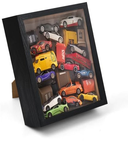 Chstarina Marcos con Profundidad 5 cm, Marco de Fotos 3D Negro,Marco Profundo para Objetos, Marco de Fotos Profundo para Rellenar, Marco de Caja de Sombra para Flores Secas,Recuerdo, Medallas (15x20)