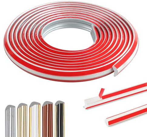 300cm Flexible Moulure Plafond Adhesive,PVC Moulure Murale ImperméAble, Moulure Decorative,Baguette De Finition Quart De Rond PVC Pour Mur, Coin De Bord,Porte Et Miroir Bord (12 X 9mm / Argent)