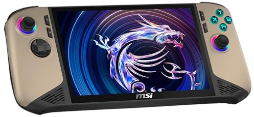 MSI Claw 8 AI+ Gaming Handheld, 8 Zoll FHD+ 120 Hz Display, Intel Core Ultra 7 Prozessor 258V, 32 GB RAM, 1 TB SSD, Intel Arc Grafik, Windows 11 Home, Schwarz/Sandstorm, A2VM-015