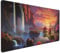 Wasserfall Sonnenuntergang Mauspad,Large XXL Mouse Pad 900x500x3mm Tastatur Matte,Groß WassXerdicht Anti-Rutsch Mauspad,Erweiterter Schreibtisch Schutz Mauspad für Geschenk Weiblich Home Office k-17